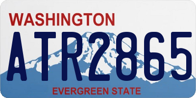 WA license plate ATR2865