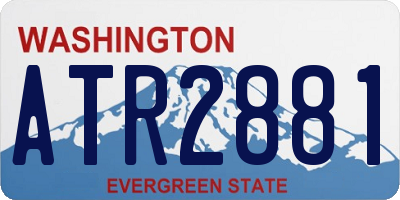 WA license plate ATR2881