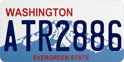 WA license plate ATR2886