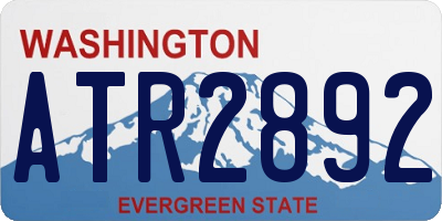 WA license plate ATR2892
