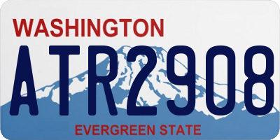 WA license plate ATR2908