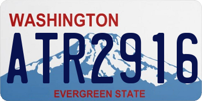 WA license plate ATR2916