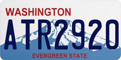 WA license plate ATR2920