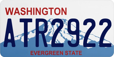 WA license plate ATR2922