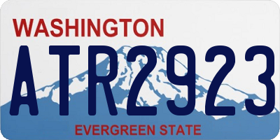 WA license plate ATR2923