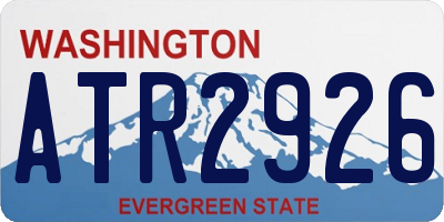 WA license plate ATR2926