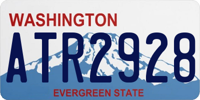 WA license plate ATR2928