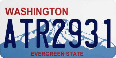 WA license plate ATR2931