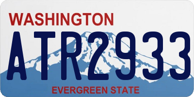 WA license plate ATR2933