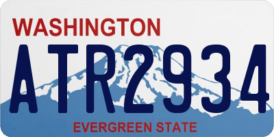WA license plate ATR2934