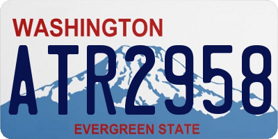 WA license plate ATR2958