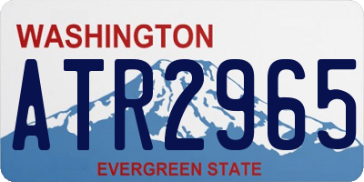 WA license plate ATR2965