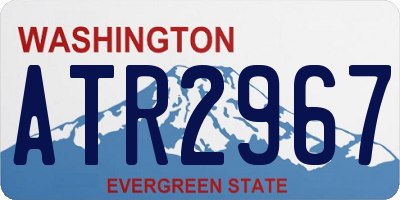 WA license plate ATR2967