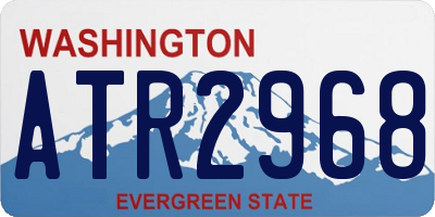 WA license plate ATR2968