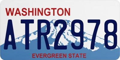 WA license plate ATR2978