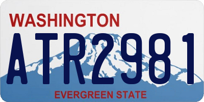 WA license plate ATR2981
