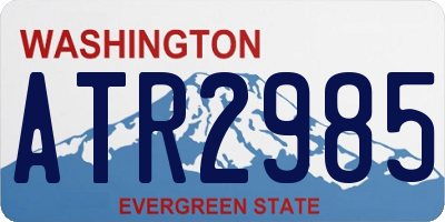 WA license plate ATR2985