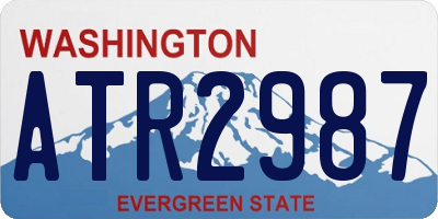 WA license plate ATR2987