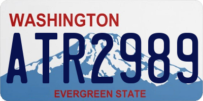 WA license plate ATR2989