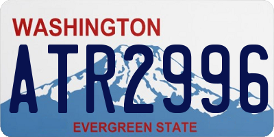 WA license plate ATR2996