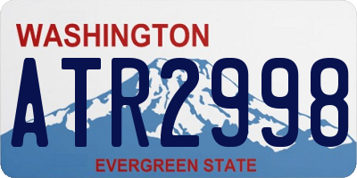 WA license plate ATR2998