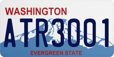 WA license plate ATR3001