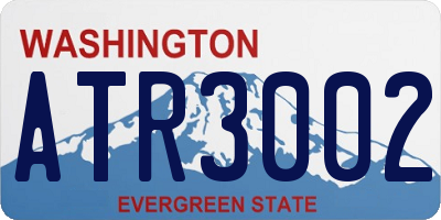 WA license plate ATR3002