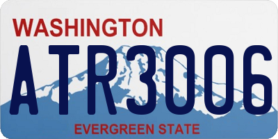 WA license plate ATR3006