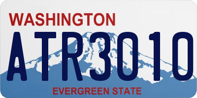 WA license plate ATR3010