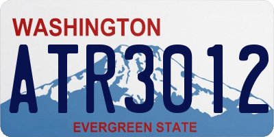 WA license plate ATR3012