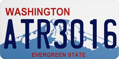 WA license plate ATR3016