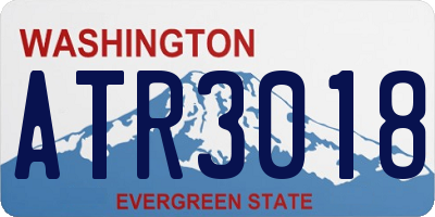 WA license plate ATR3018