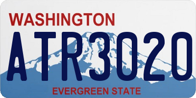 WA license plate ATR3020