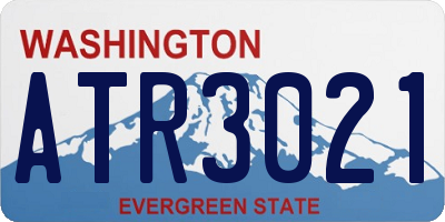 WA license plate ATR3021