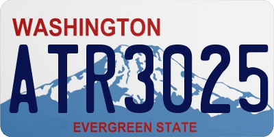 WA license plate ATR3025