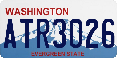 WA license plate ATR3026