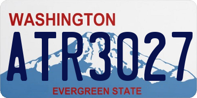 WA license plate ATR3027
