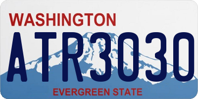 WA license plate ATR3030