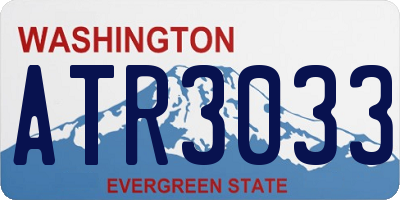 WA license plate ATR3033