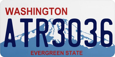 WA license plate ATR3036