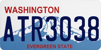WA license plate ATR3038