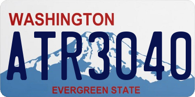 WA license plate ATR3040