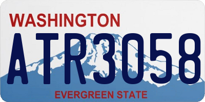 WA license plate ATR3058