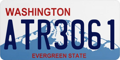 WA license plate ATR3061