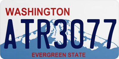 WA license plate ATR3077