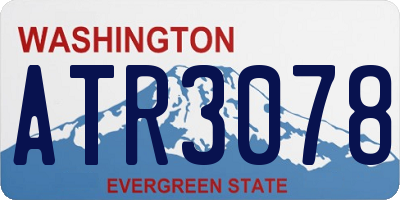 WA license plate ATR3078