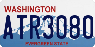 WA license plate ATR3080