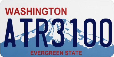 WA license plate ATR3100