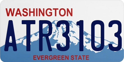 WA license plate ATR3103