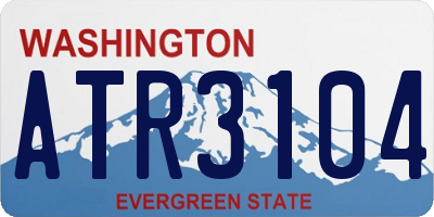 WA license plate ATR3104